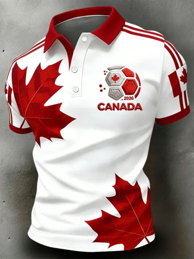 Men's Canada Football Fan Polo Shirt