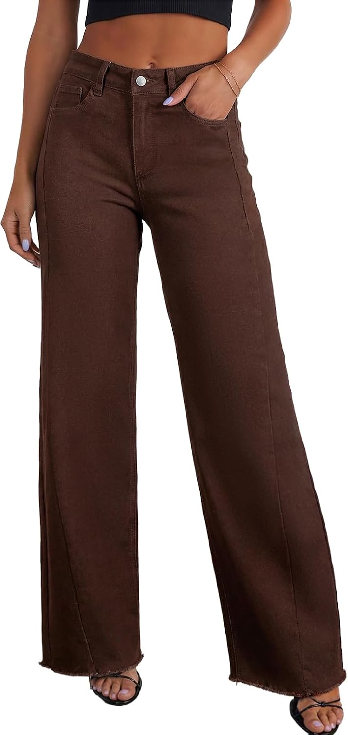 ⚡Women's High-Waisted Stretch Wide-Leg Jeans 🔥