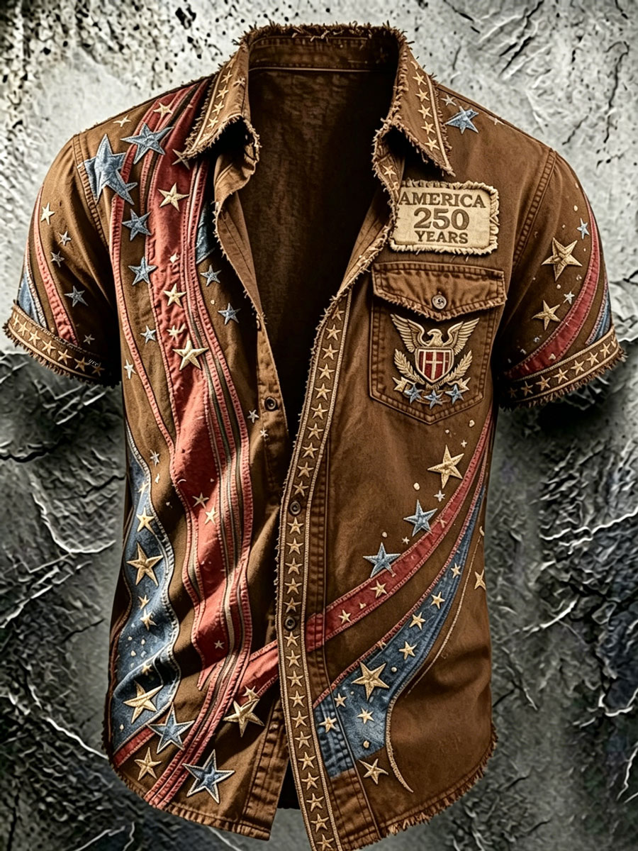 Men'S 250Th Anniversary National Faith Print  Shirt