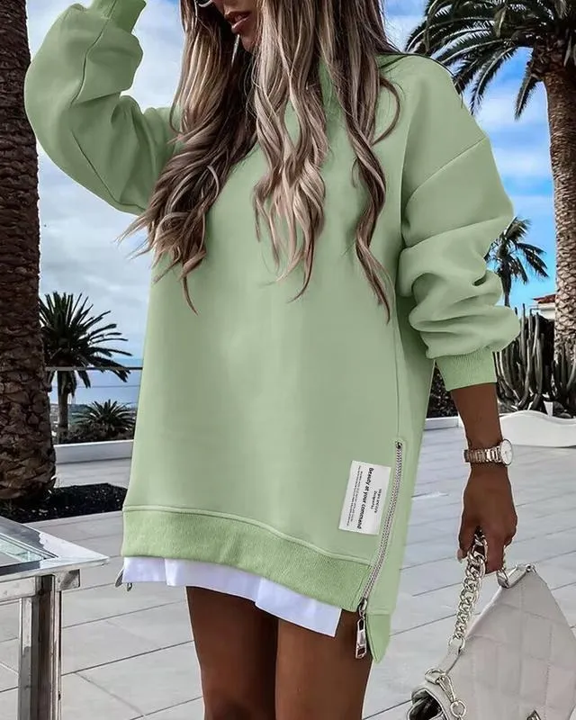 Womens Long Sleeve Pullover Sweatshirt