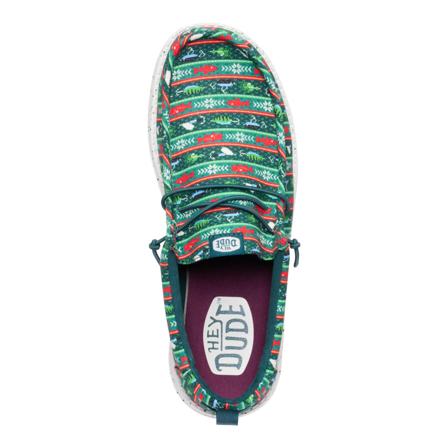 Wally Fishmas Sweater - Pine Green/Multi