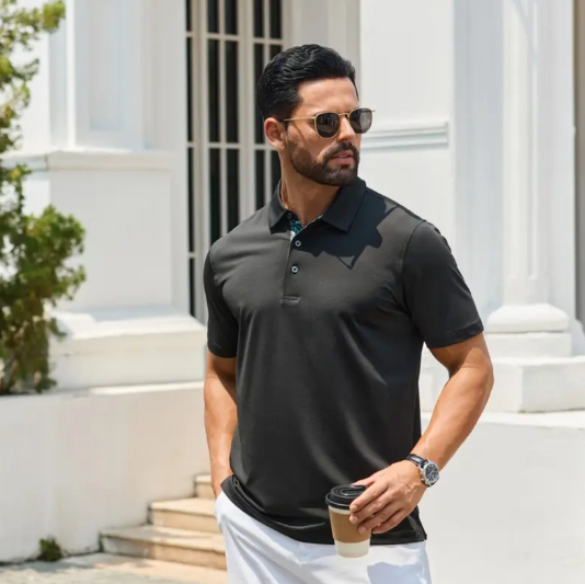 3-Pack Men's Polo Shirts – Soft Breathable Cotton, Comfortable
