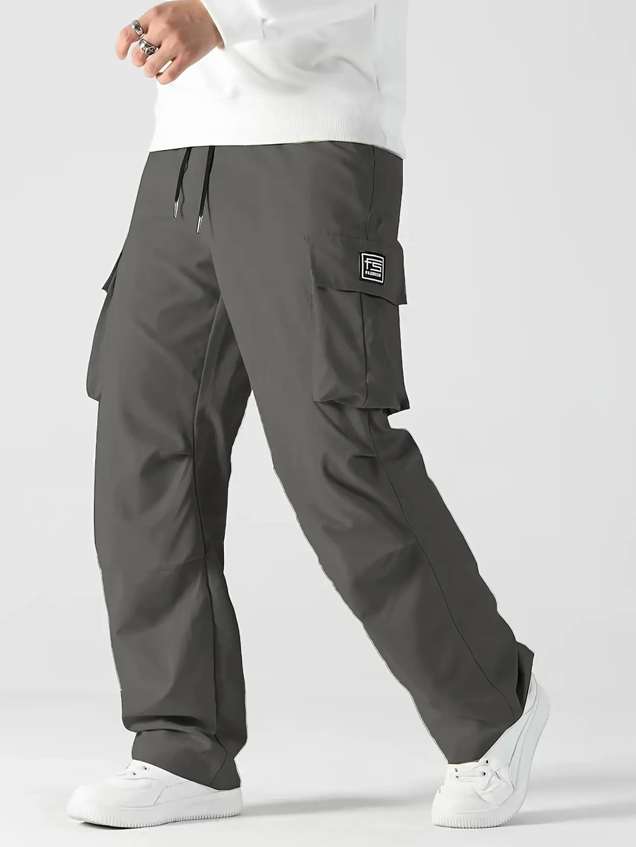 Men’s Tactical Cargo Pants– Elastic Waist, Multi-Pocket Outdoor Jogger Pants
