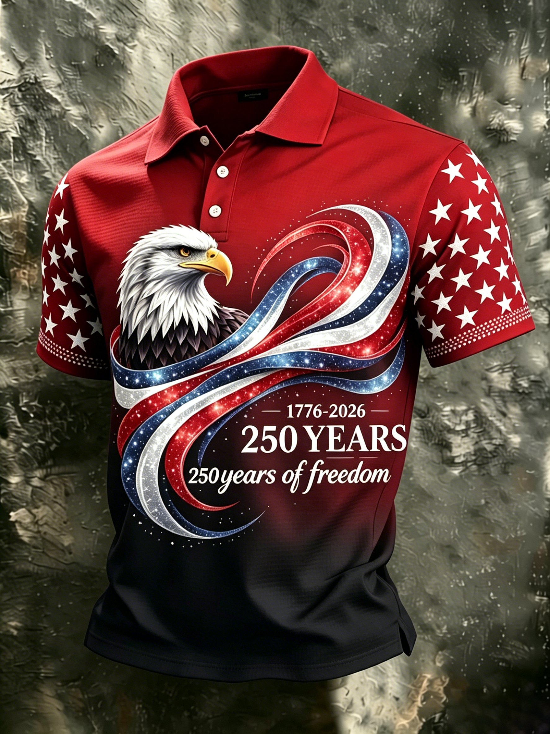 Men's U.S. 250th Anniversary Short-Sleeve Printed Polo Shirt