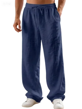 Men's Linen Straight Leg Pants