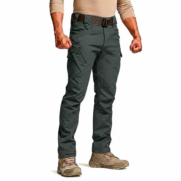 Men’s Lightweight Tactical Work Pants – Stretch Cargo Hiking Pants with Multi-Pocket Design