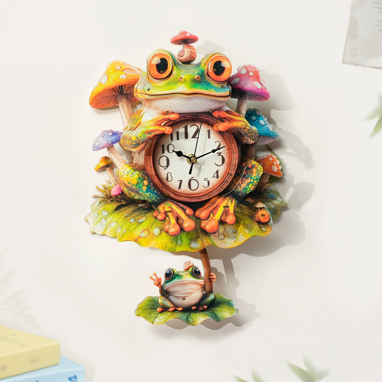 FrogDIY Wooden Clock, 3D Puzzle Craft Kit