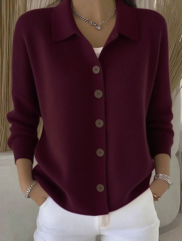 Plain Casual Regular Fit Cardigan