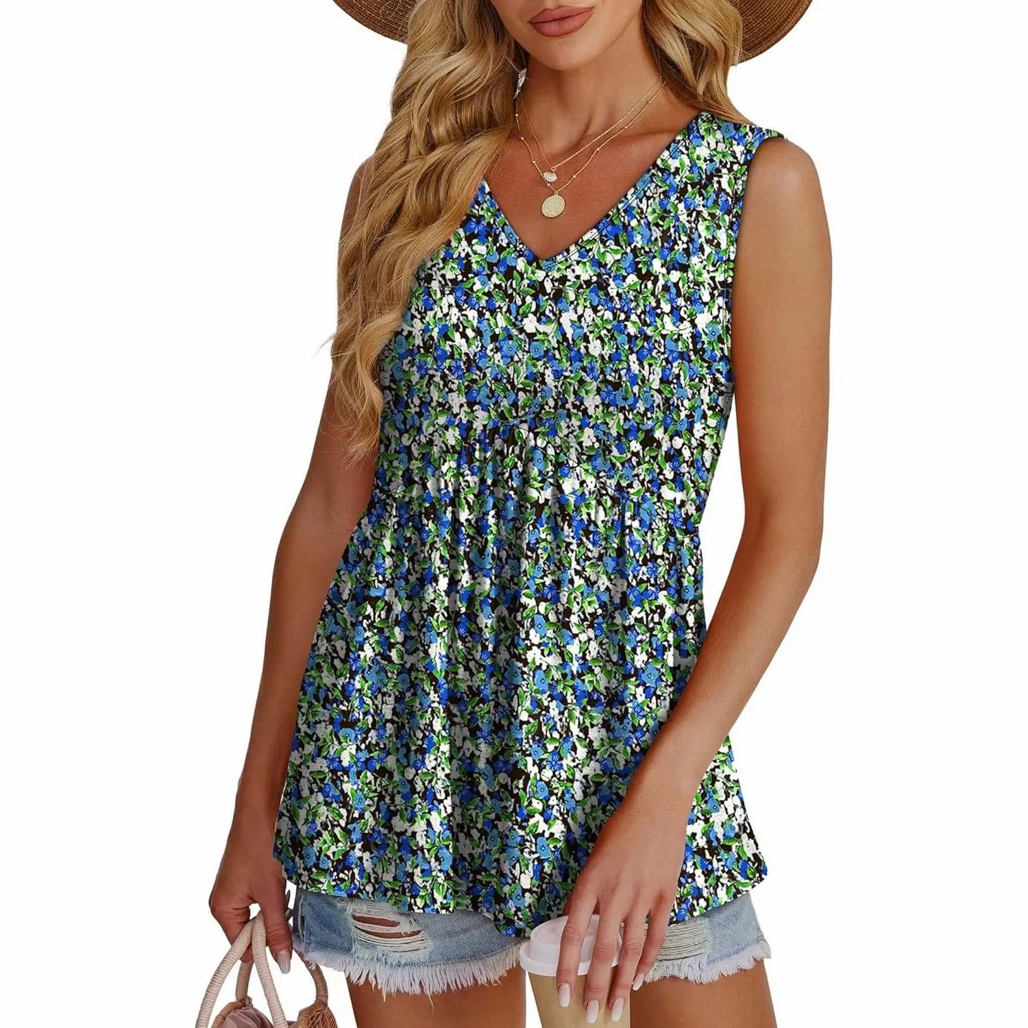 ✨Womens Tank Tops 2026 Flowy Peplum Tops Dressy Fabric Stretchy tank tops | No fear of belly fat✨