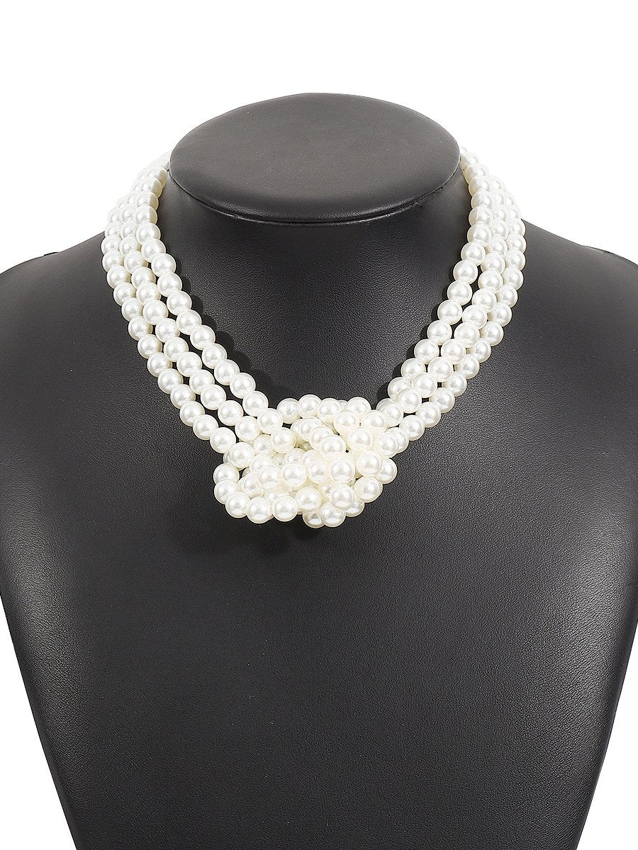 Knotted Pearl Necklace