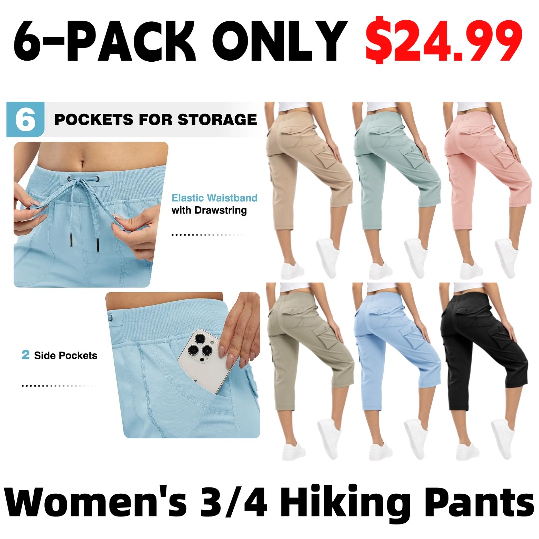 Women’s Lightweight Quick-Dry Capri Cargo Pants