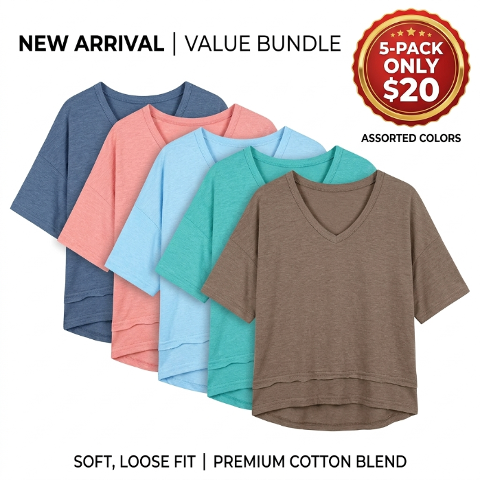 Women's Summer V Neck T Shirts Casual Short Sleeve Flowy Tops