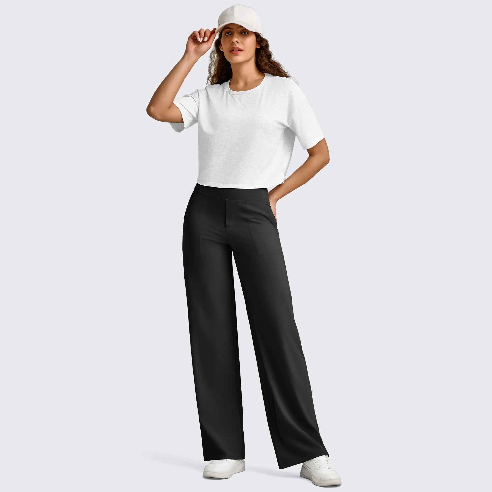 Women's High-Waist Yoga Pants with Pockets