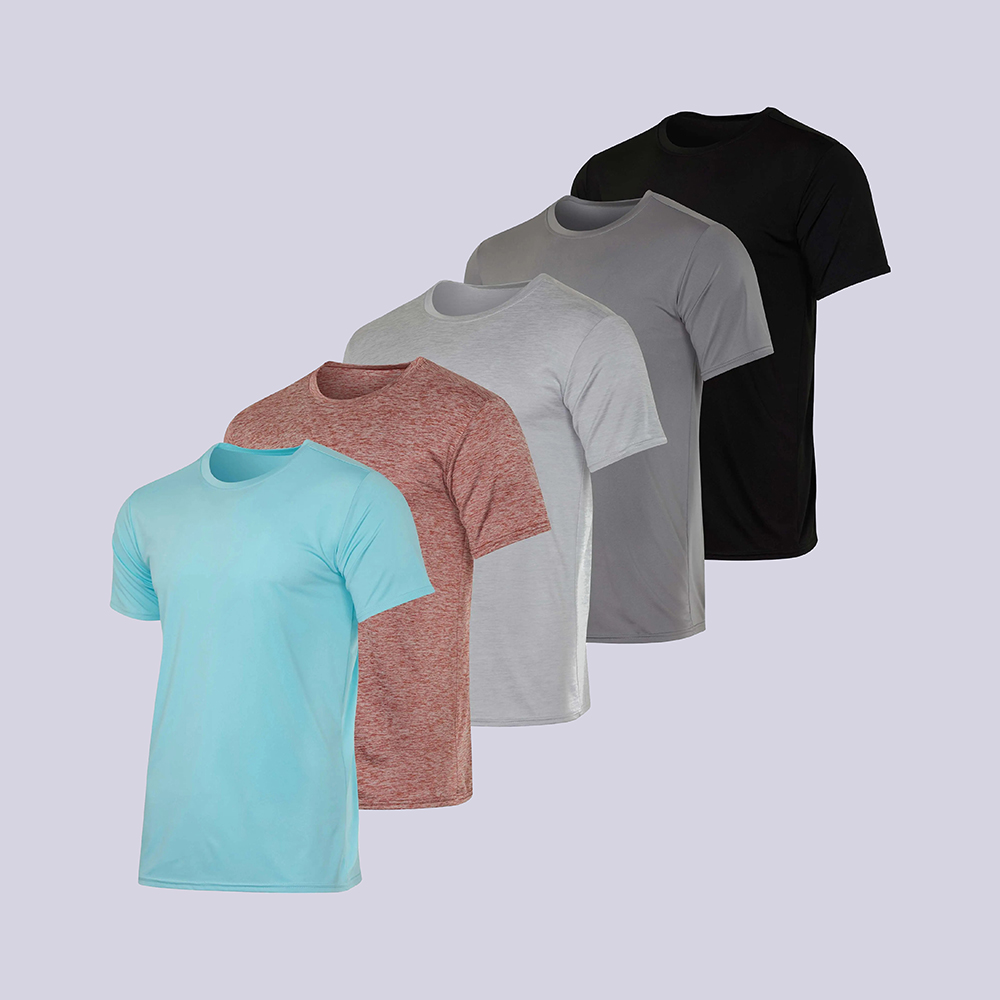Men's Short Sleeve Dry Fit Active Crew Neck T Shirt