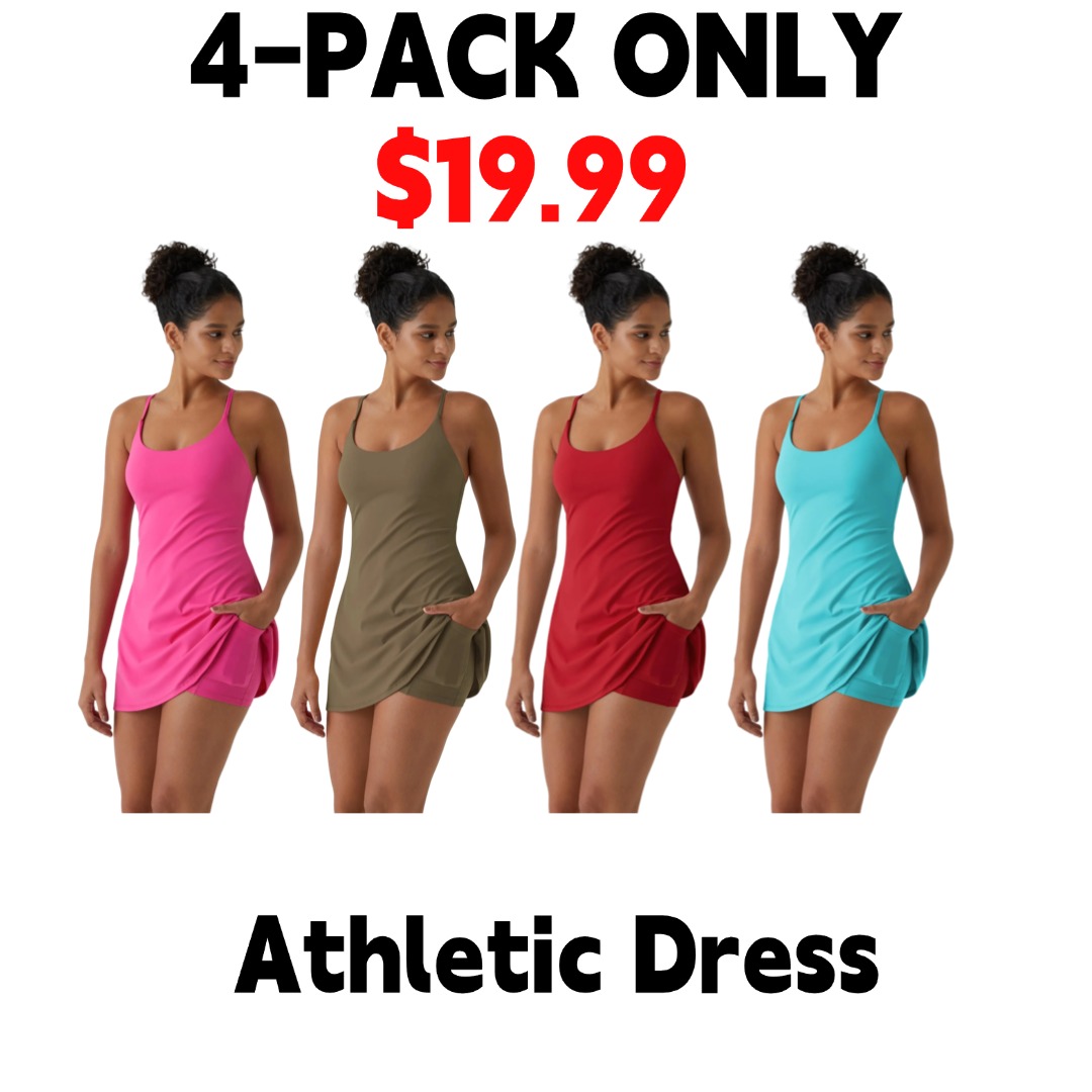 Last Day Promotion -Fuzzy Open-Back Athletic Dress