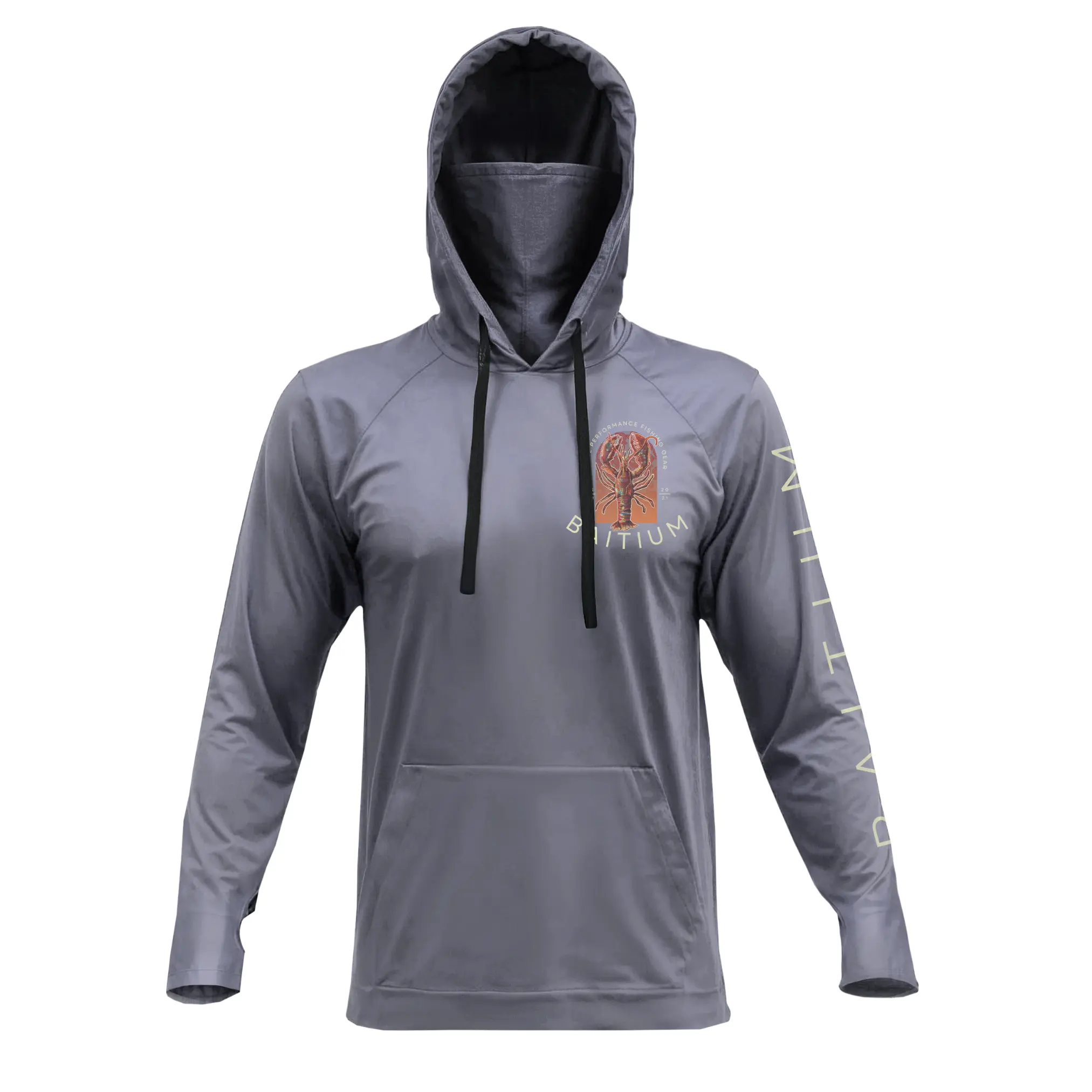 Fishing & Construction Shirt — UPF 50 Sun Protection Long-Sleeve Hoodie (With Built-in Neck Gaiter)