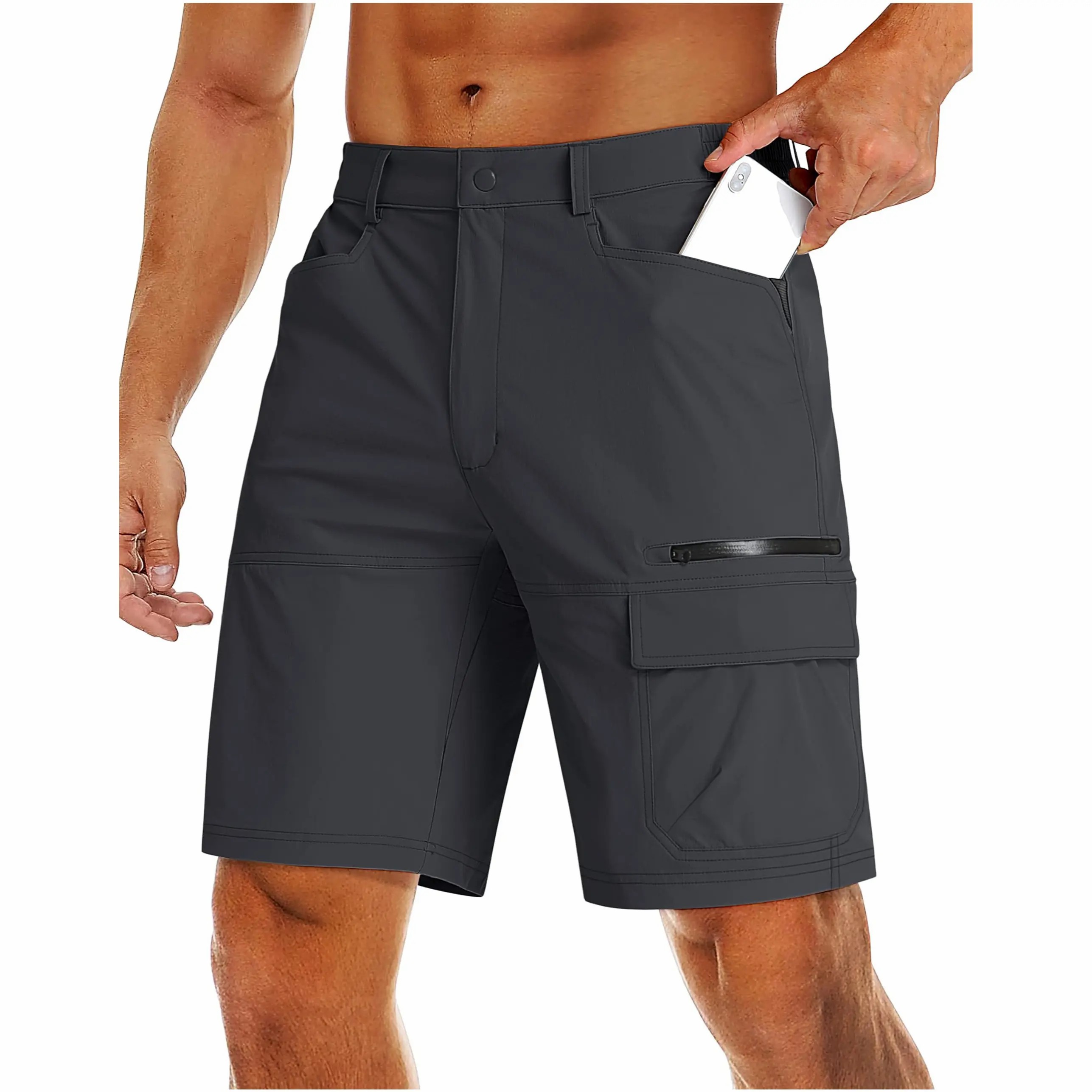 Men’s Quick-Dry Hiking Cargo Shorts – Lightweight Outdoor Utility Shorts
