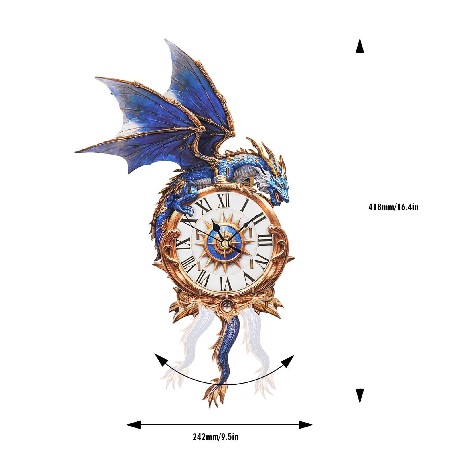 Blue DragonDIY Wooden Clock, 3D Puzzle Craft Kit