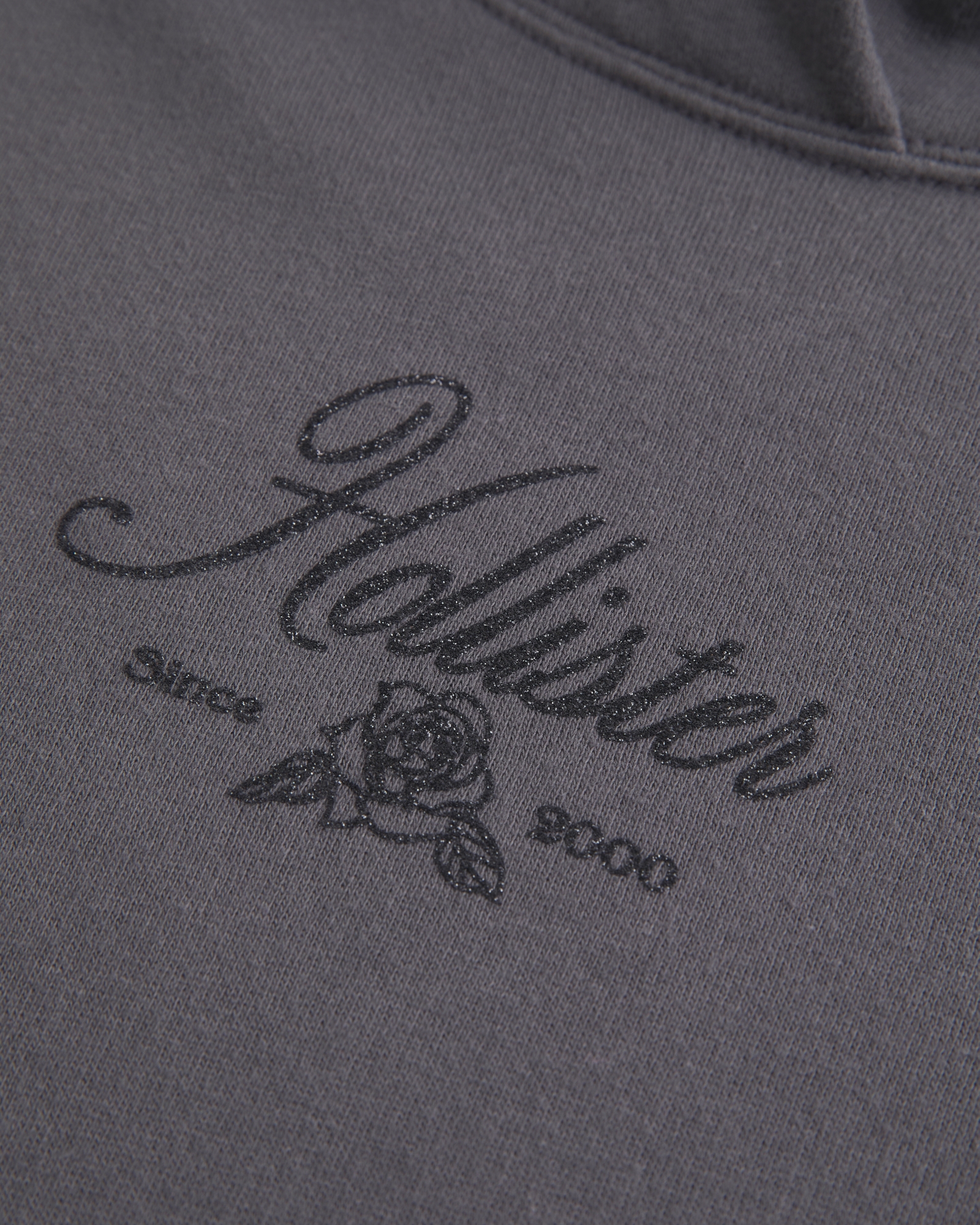 Oversized Sparkle Logo Graphic Hoodie