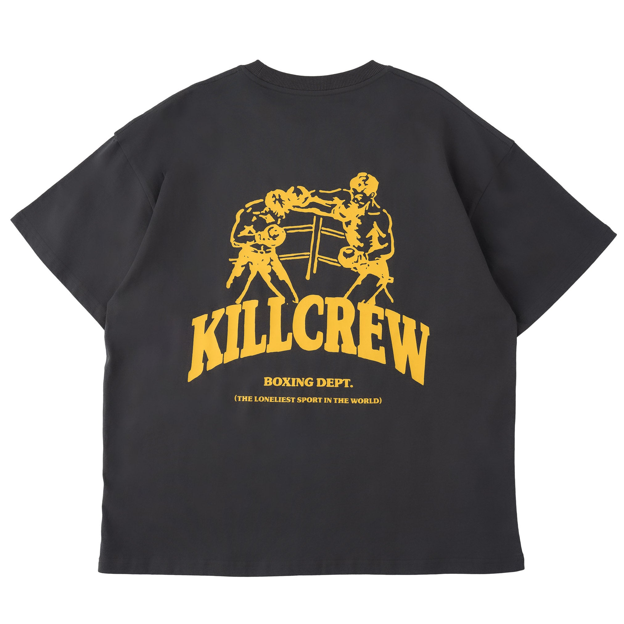 RELAXED FIT NATURAL COTTON BOXING DEPARTMENT T-SHIRT - GREY / GOLD