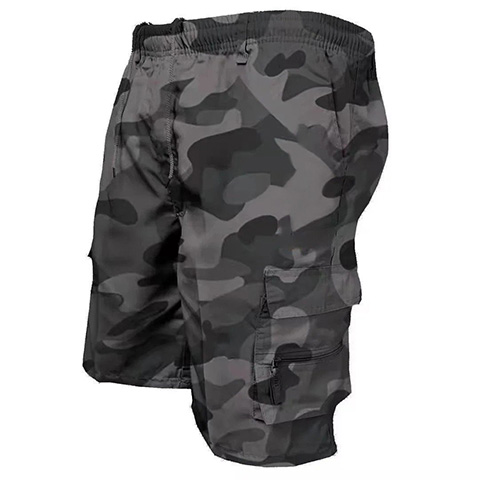 Men’s Zipper Pockets Hiking Athletic Running Shorts