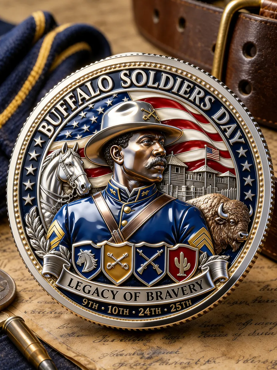 Buffalo Soldiers Day 1866 Commemorative Metal Medal