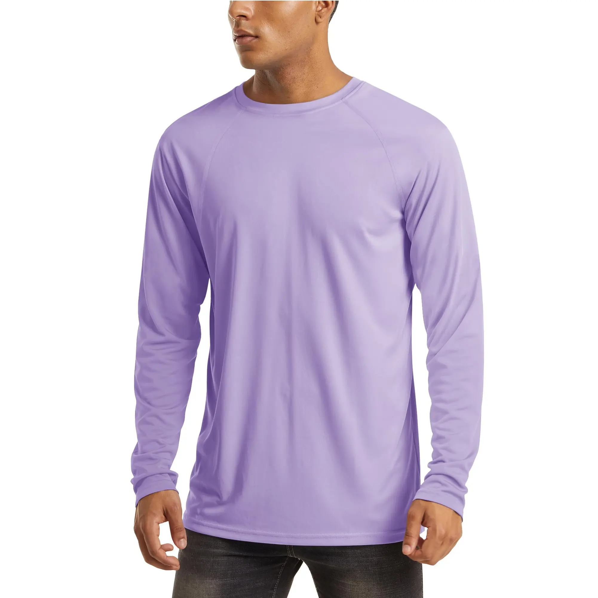 Men's UPF 50+ Long Sleeves Shirts Quick Dry Lightweight Summer Sportswear Tops for Swimming