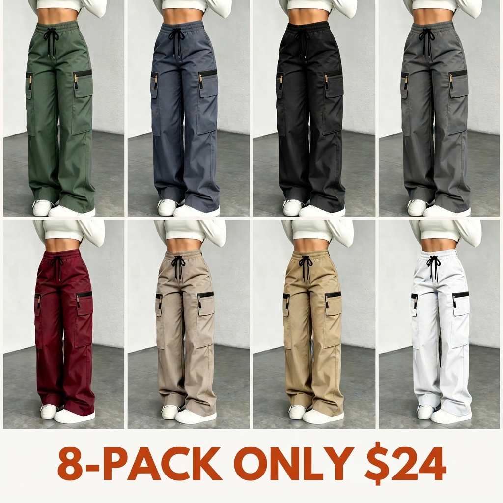 Women's lightweight loose-fitting cargo pants