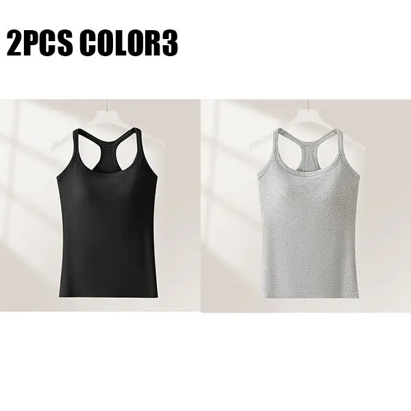 Women's Ribbed Built-in Bra Tank Top