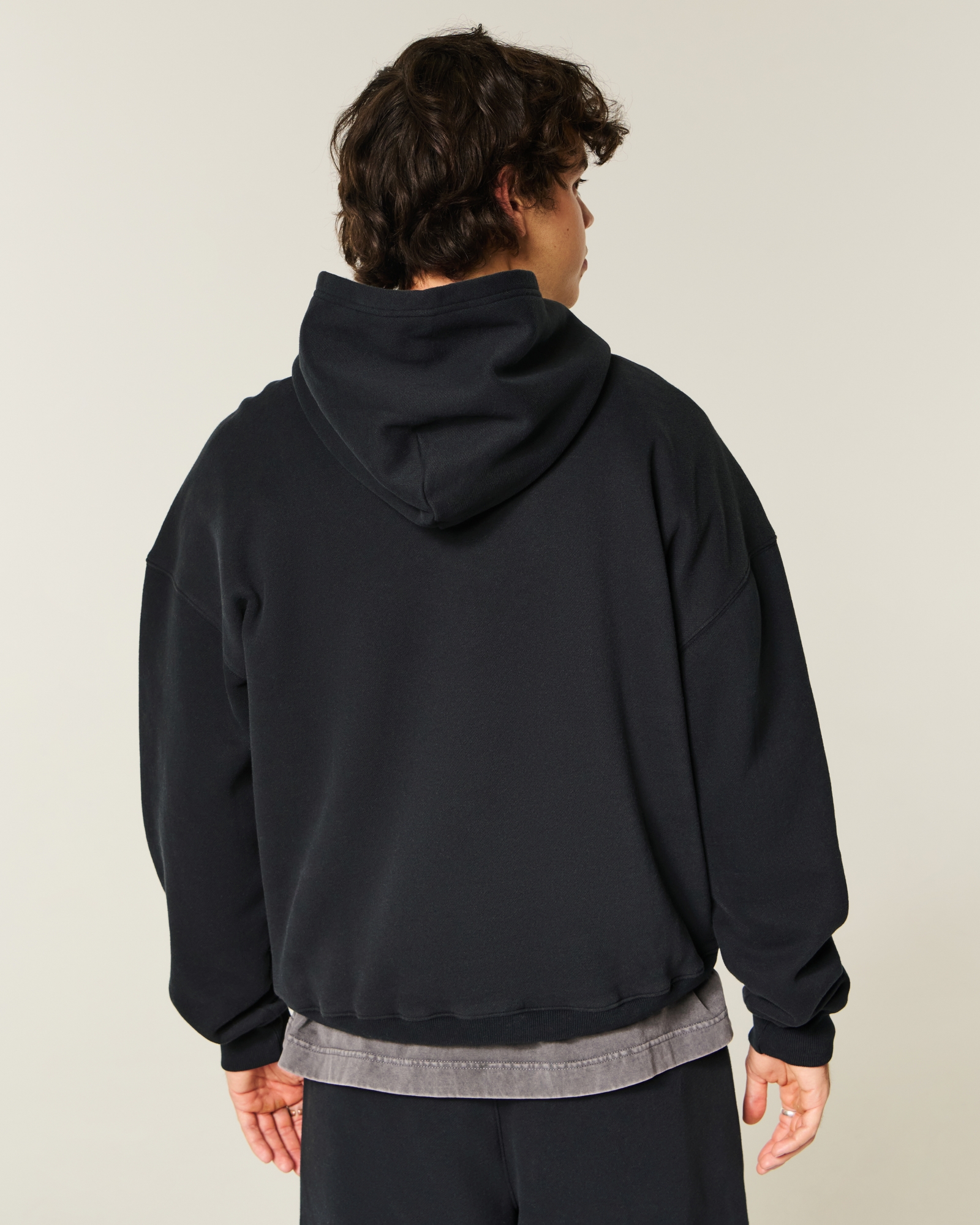 Boxy Camo Logo Hoodie