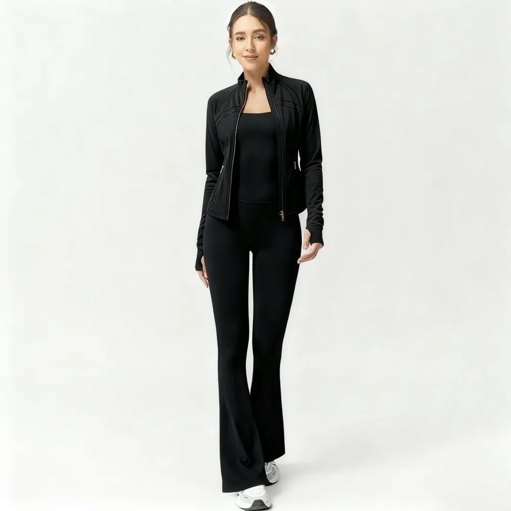Stylish Yoga Set – Slim Fit Jacket & Jumpsuit