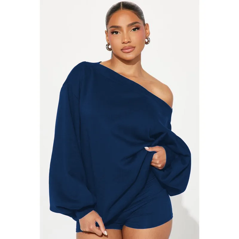 Shoulder Oversized Sweatshirt