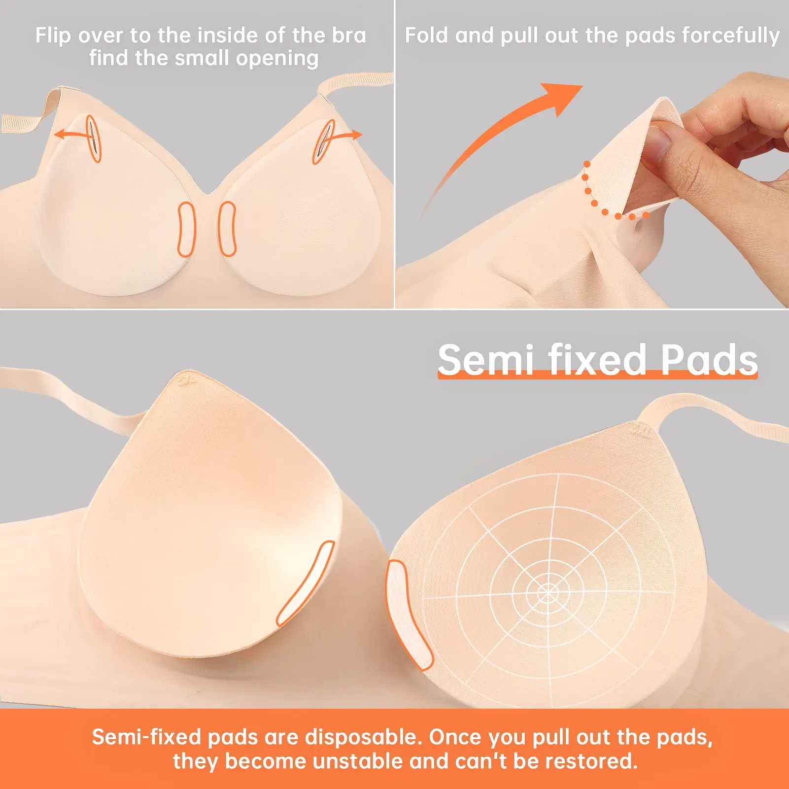 Women's Wireless Seamless Push Up Bra - Comfort Fit