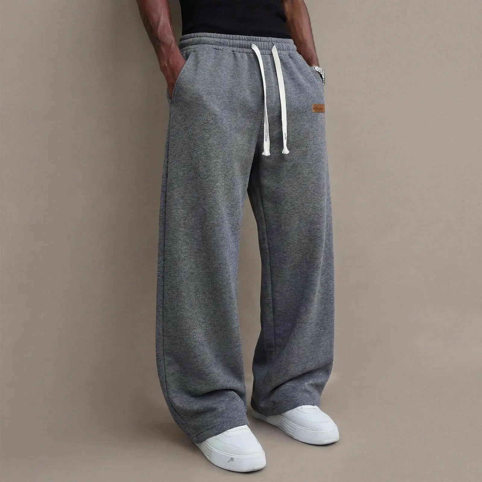 Men's Lightweight Drawstring Casual Pants – Stretch Straight-Leg Summer Trousers