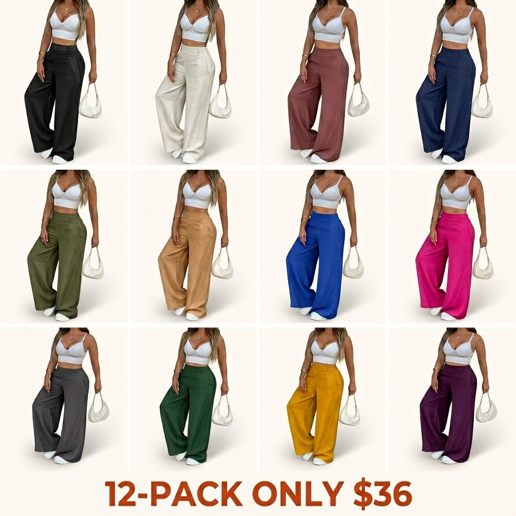 New loose-fit straight-leg casual trousers
