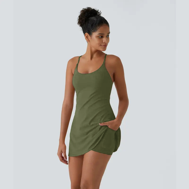Plush Active Dress-Longer Length-Easy Peezy Edition DD-F Cups