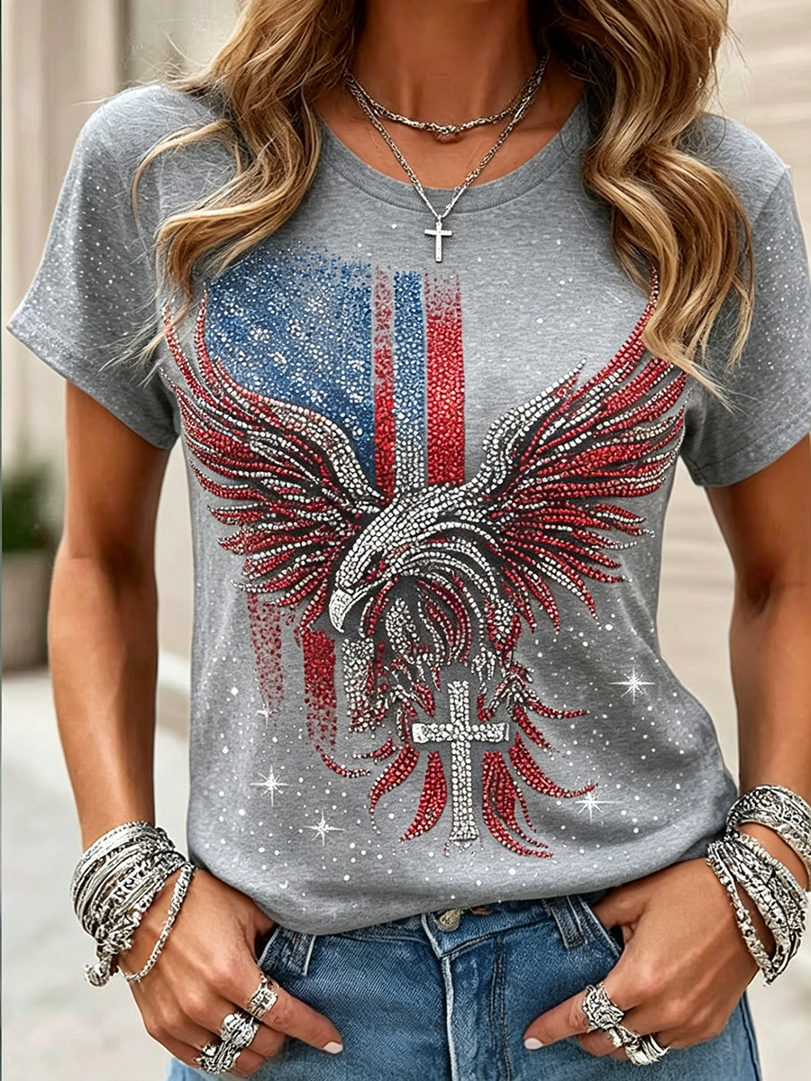 Women's Vintage Faith American Founding 250th Anniversary Short-Sleeved T-Shirt