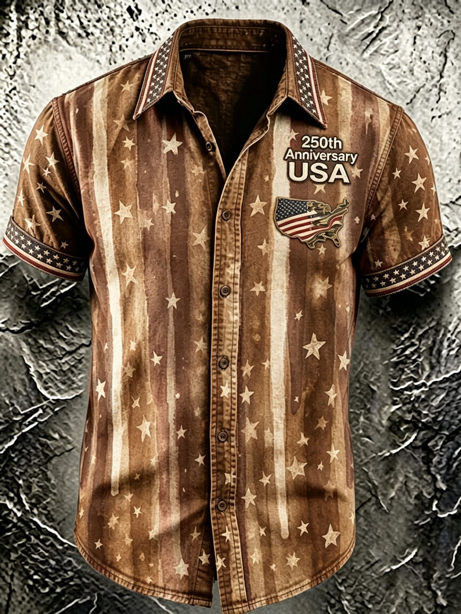 Men'S 250Th Anniversary National Print  Shirt