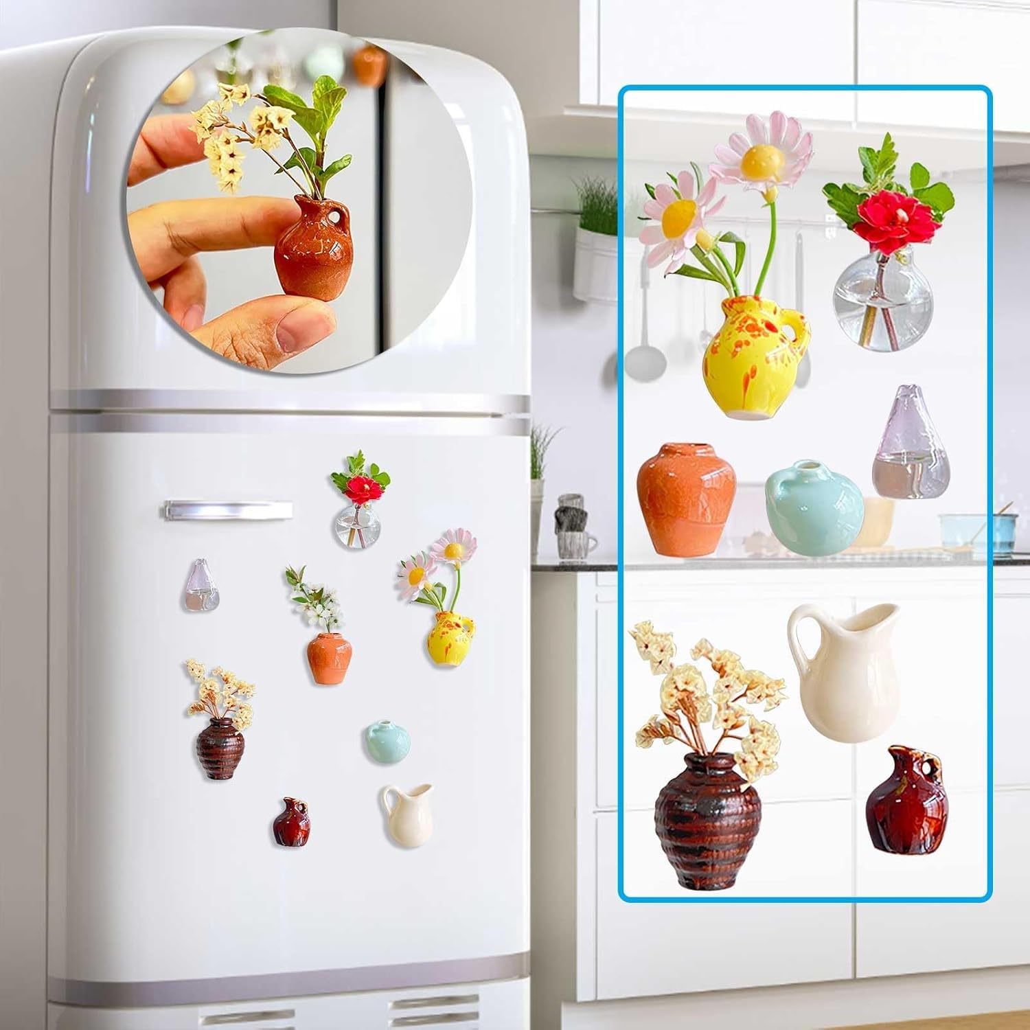 Mini Ceramic Magnetic Vase
