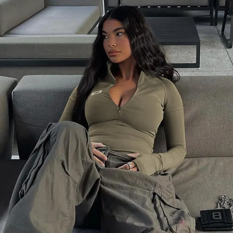 Women's Zipper Crop Jacket