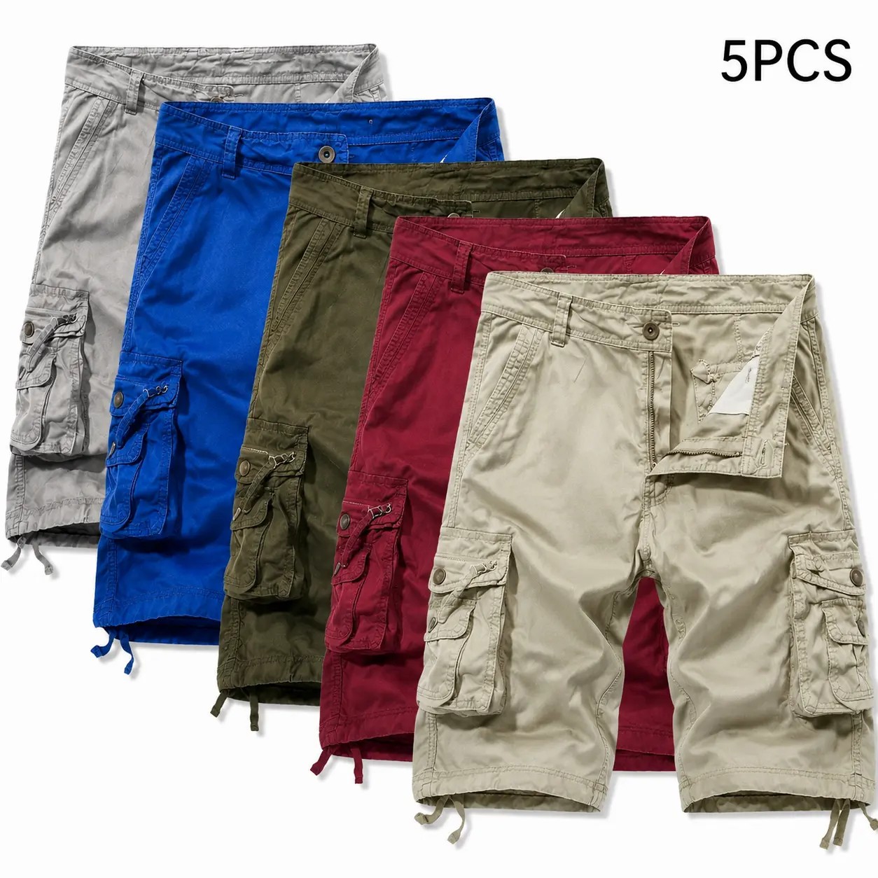 Men's Classic Utility Cargo Shorts – Relaxed Fit Multi-Pocket Summer Shorts