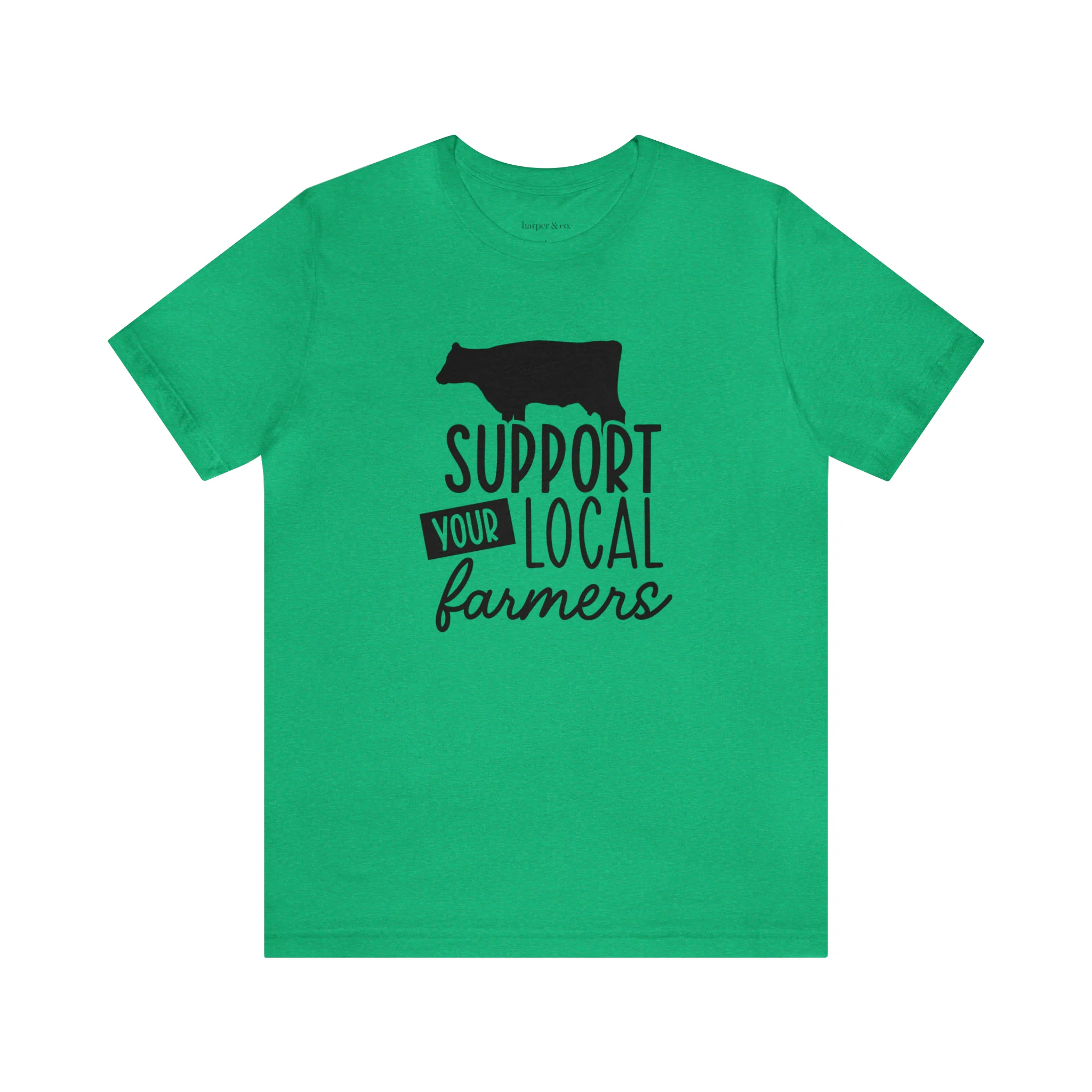 Support Farmers Cattle Unisex Jersey Short Sleeve Tee