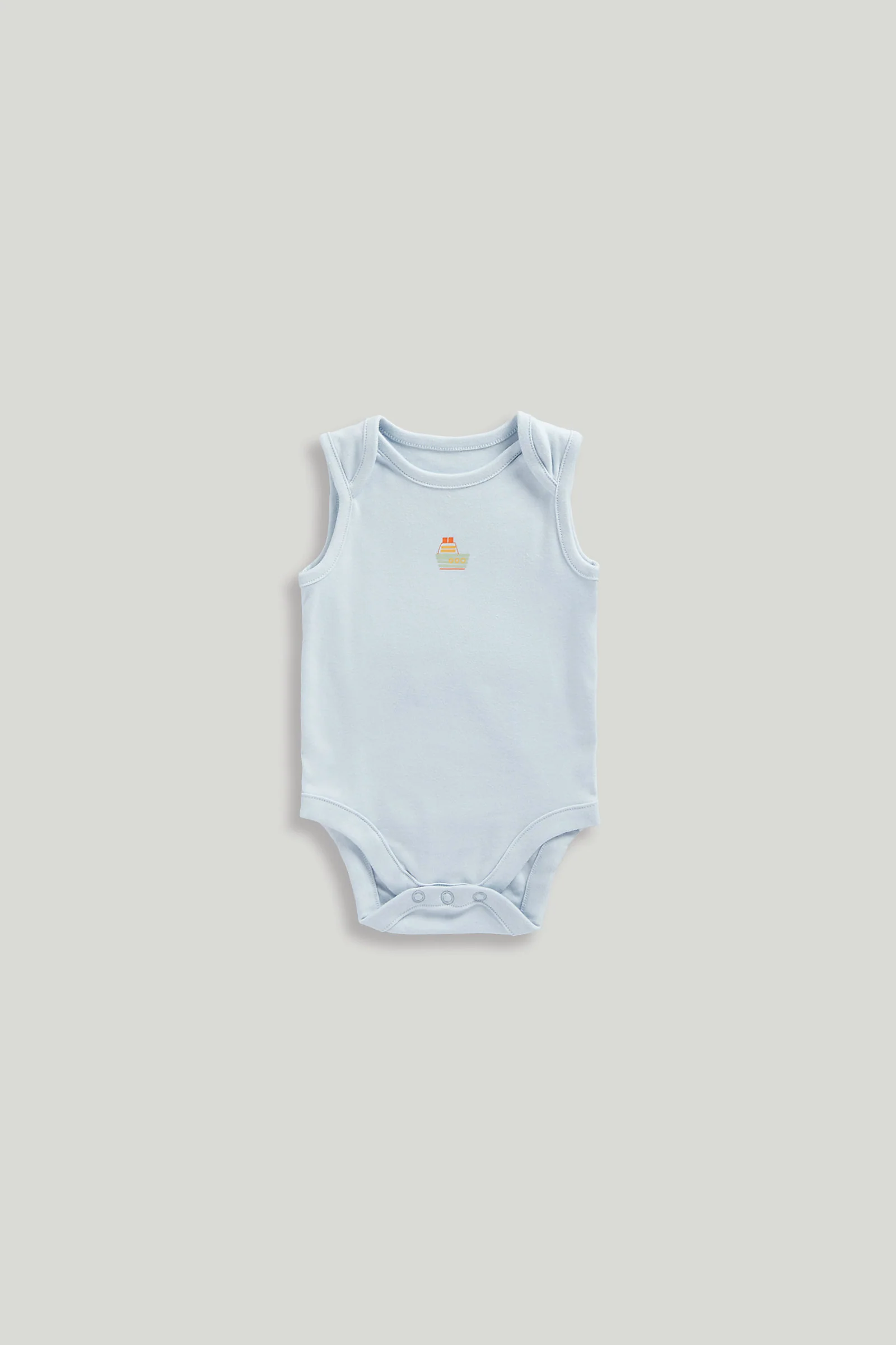 5 Pack Boat and Stripe Sleeveless Bodysuits