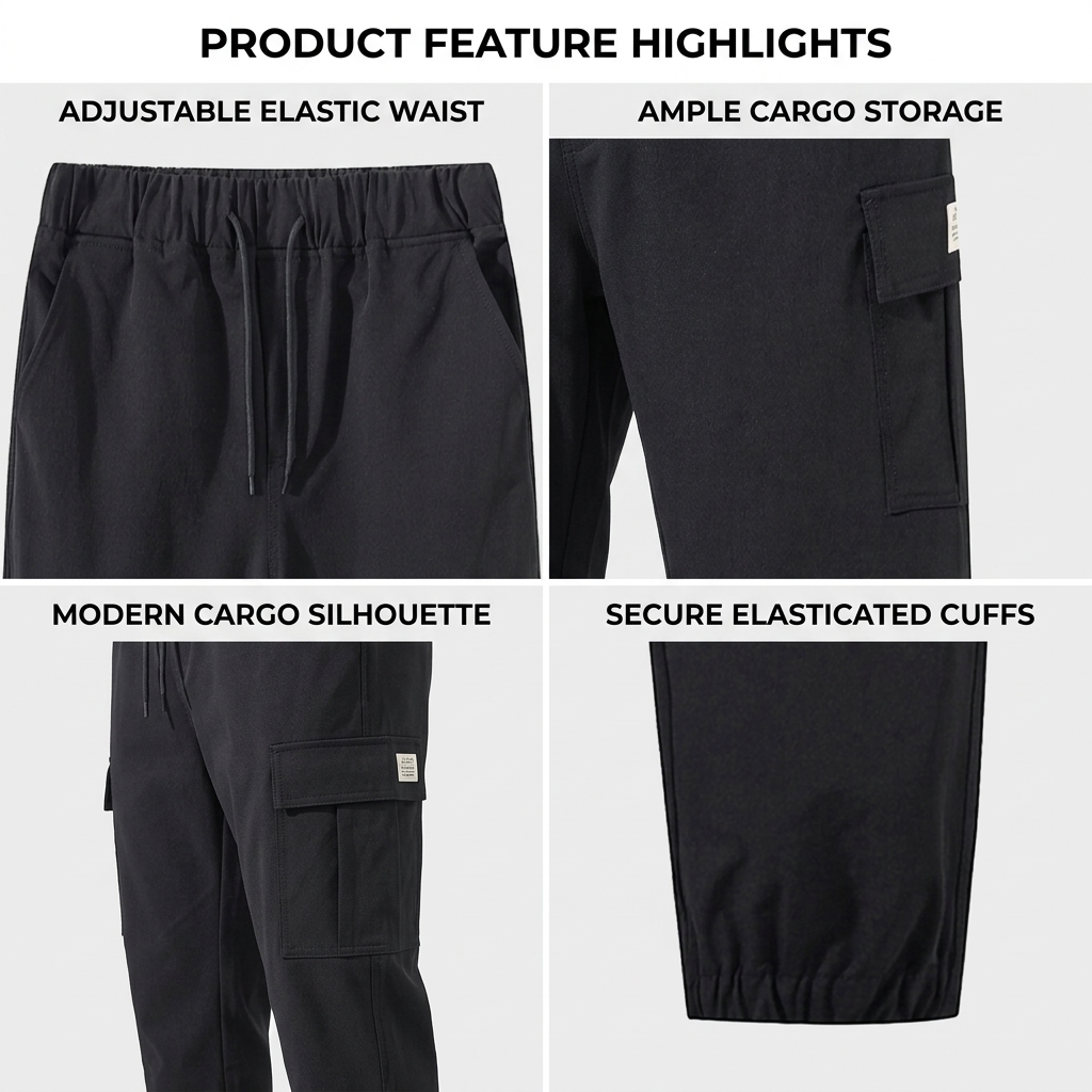 Men’s Slim-Fit Multi-Pocket Cargo Joggers