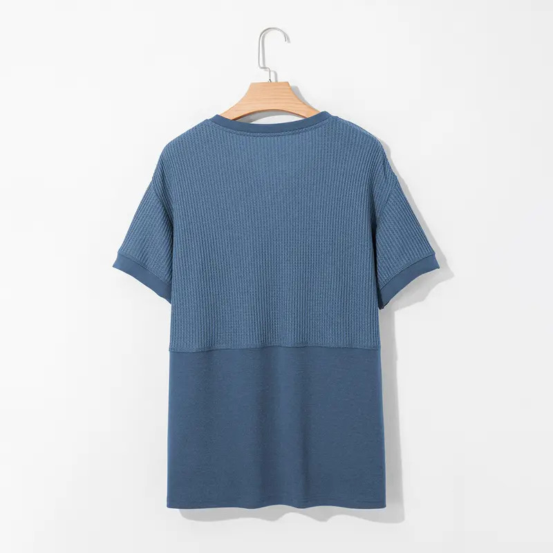 Women's Plus-Size V-Neck Short-Sleeve Knit Top
