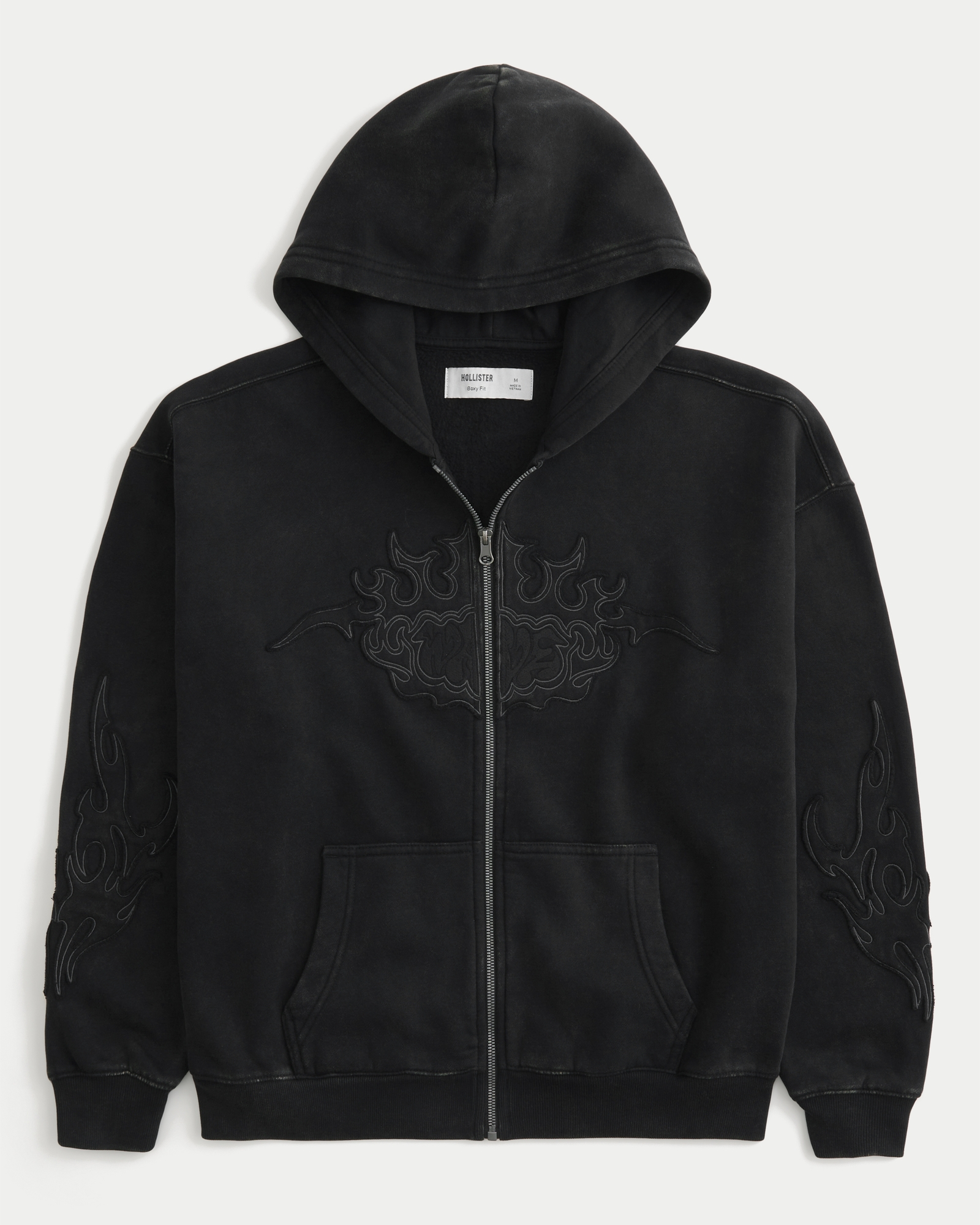 Boxy Zip-Up Hoodie