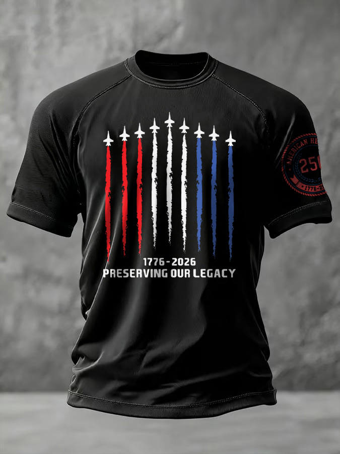 Men'S And Women'S Casual 250Th Anniversary Founding Celebration Raglan T-Shirt