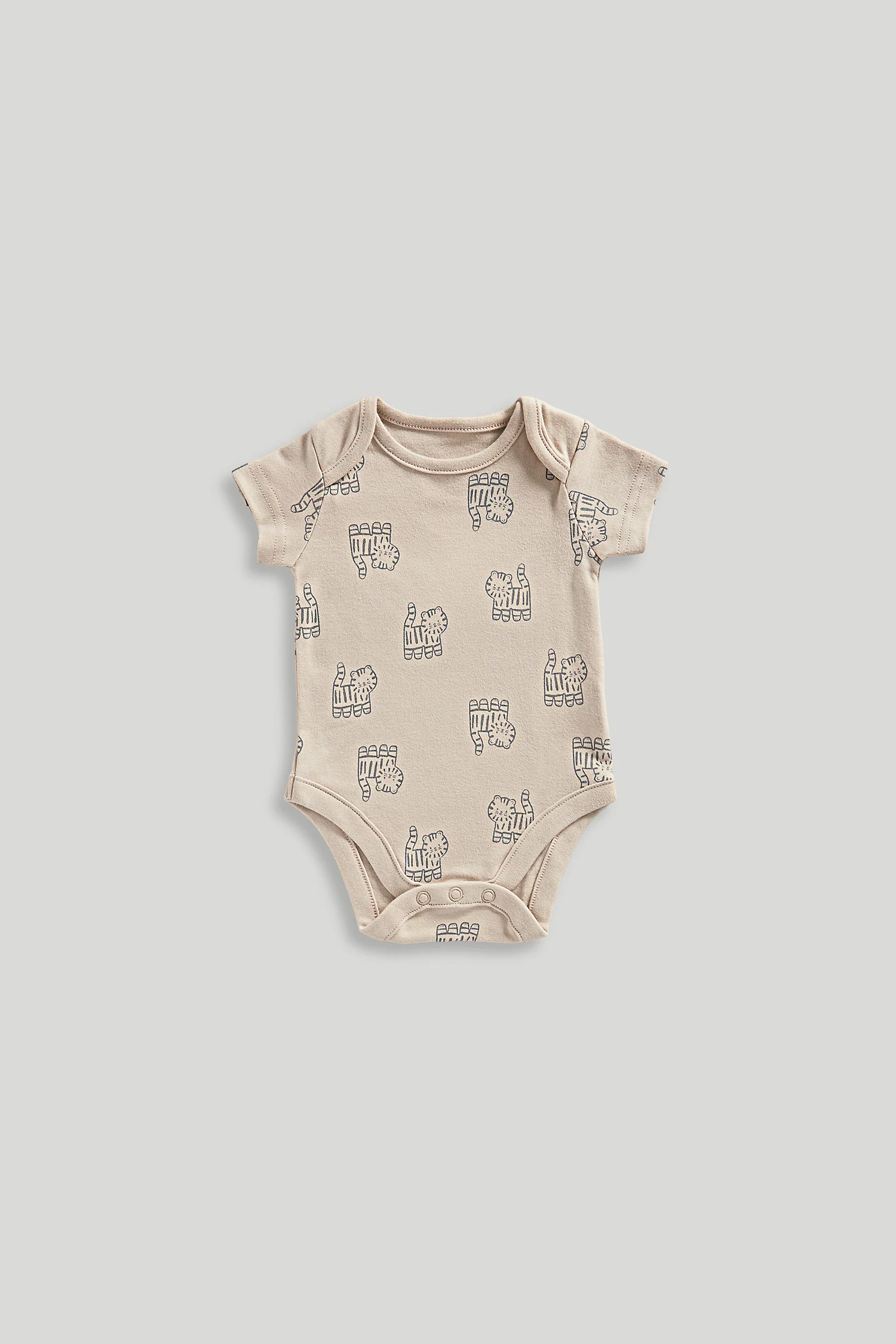 Big Cat Short-Sleeved Bodysuits - 5 Pack