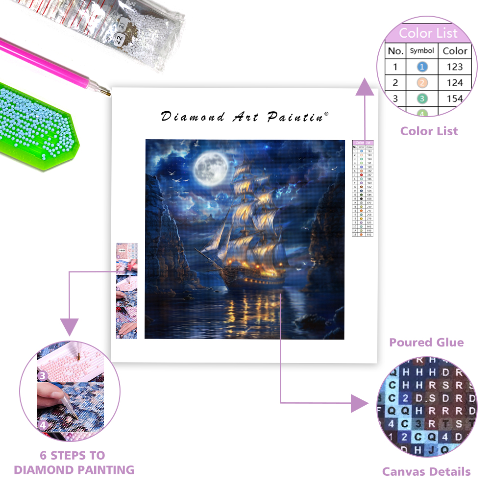 Moonlit Voyage – Diamond Painting