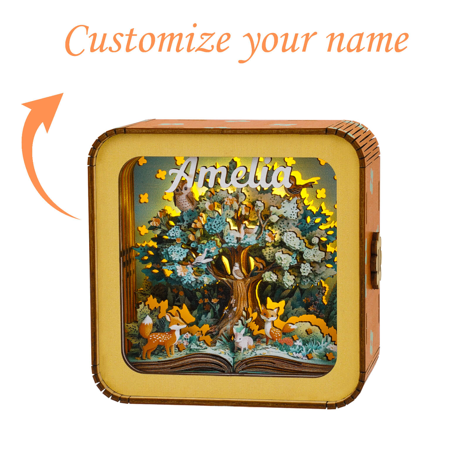 Paper Forest Kit - Personalized 3D Wooden Puzzle Night Light